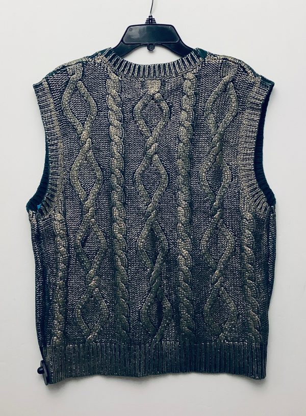 Vest Sweater By Clothes Mentor In Gold & Green, Size: L Online