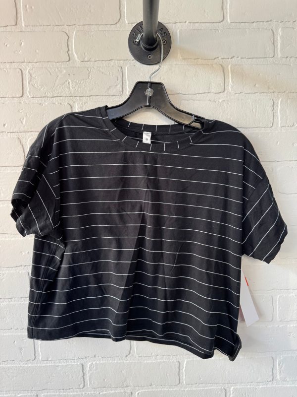 Athletic Top Short Sleeve By Lululemon In Black & White, Size: S Cheap