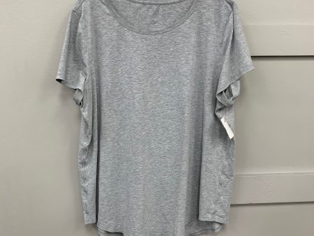 Athletic Top Ss By Lululemon In Grey, Size:Xxl For Discount