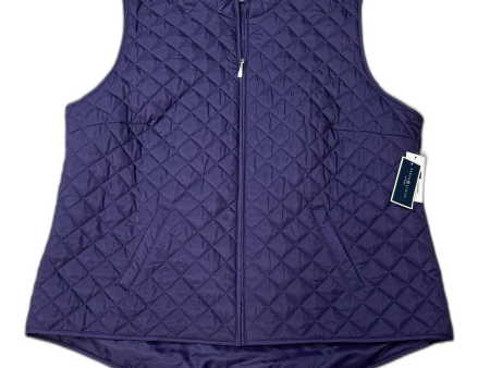 Vest Puffer & Quilted By Karen Scott In Purple, Size: Xxl Online Sale