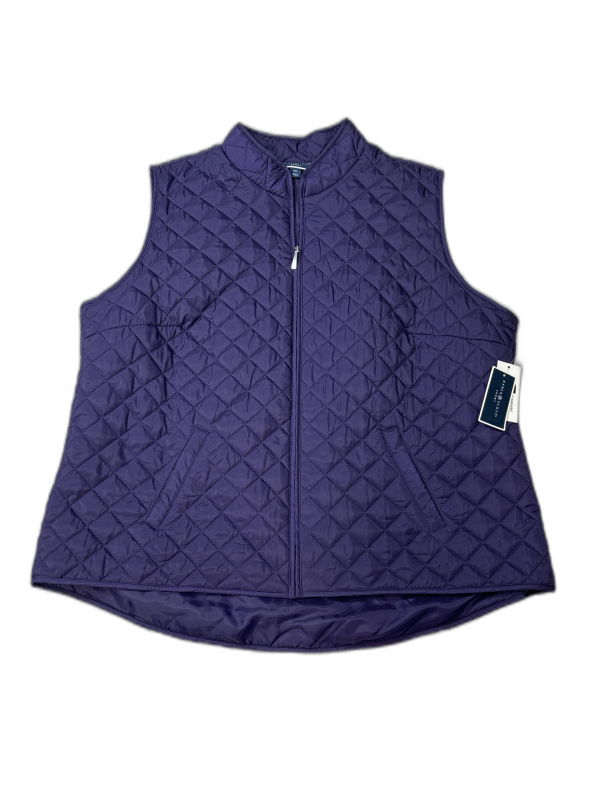 Vest Puffer & Quilted By Karen Scott In Purple, Size: Xxl Online Sale