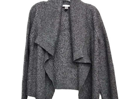 Sweater Cardigan By Christopher And Banks In Silver, Size: L on Sale