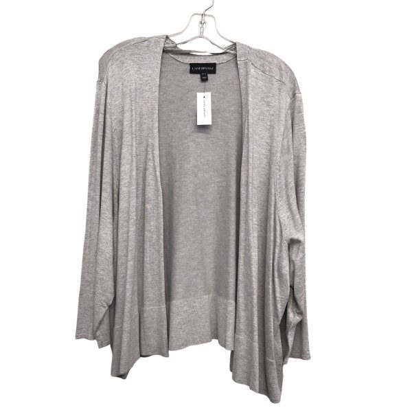 Sweater Cardigan By Lane Bryant In Grey, Size:4X For Cheap