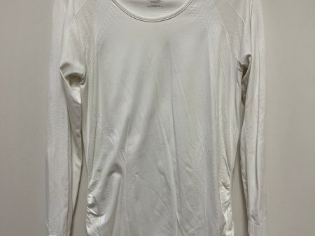 Athletic Top Long Sleeve Crewneck By Athleta In White, Size: L Cheap