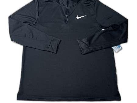 Athletic Top Long Sleeve Collar By Nike Apparel In Black, Size: Xl Hot on Sale