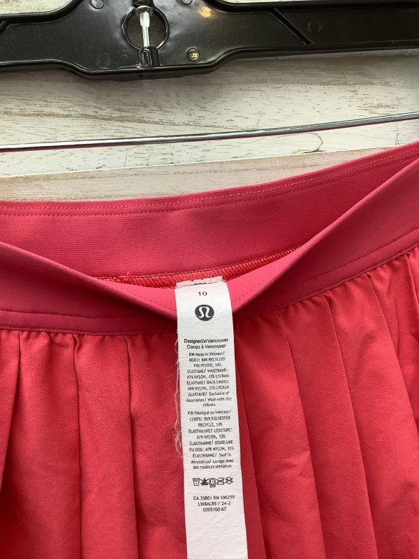 Athletic Skort By Lululemon In Pink, Size: 10 Online