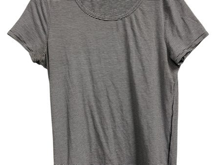 Athletic Top Short Sleeve By Lululemon In Striped Pattern, Size: M Cheap