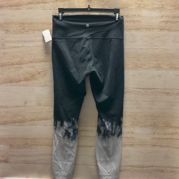 Athletic Leggings By Lululemon In Black & Grey, Size: 8 For Cheap