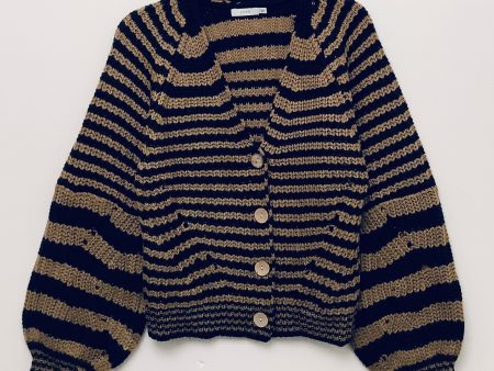 Sweater Cardigan By Lush In Striped Pattern, Size: S Fashion