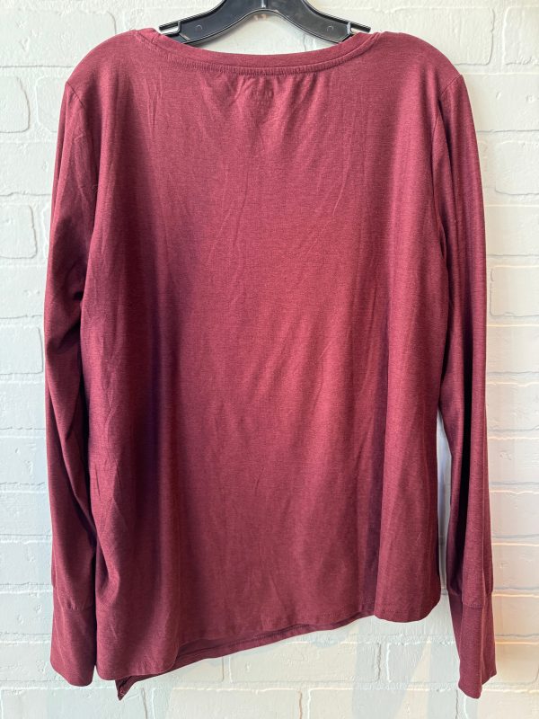 Athletic Top Long Sleeve Crewneck By Old Navy In Red, Size: L Sale