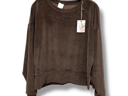 Athletic Sweatshirt Crewneck By Jessica Simpson In Brown, Size: S Supply