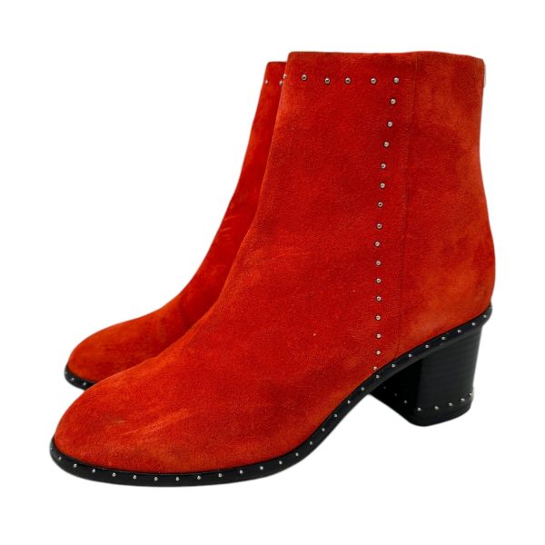 Willow Stud Boots By Rag And Bone In Red Suede, Size: 7 For Cheap