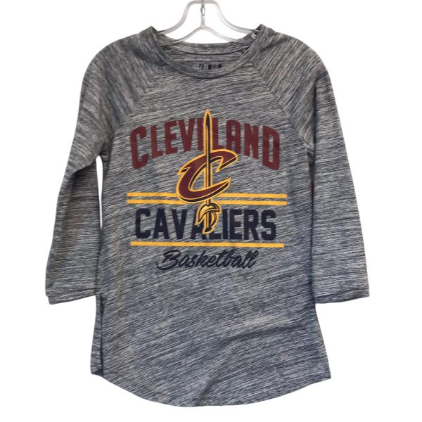 Athletic Top Ls Crewneck By NBA In Grey, Size:S Cheap