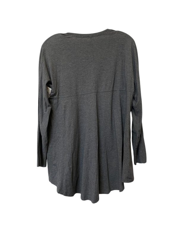 Athletic Top Long Sleeve Crewneck By Lululemon In Grey, Size: L For Sale