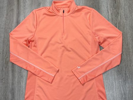 Athletic Top Long Sleeve Collar By Huk In Orange, Size: M Discount