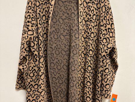 Sweater Cardigan By Clothes Mentor In Animal Print, Size: 3x Fashion