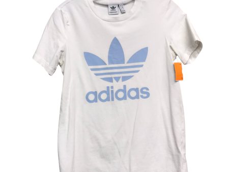 Athletic Top Ss By Adidas In White, Size:S Online now