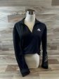 Athletic Top Long Sleeve Collar By Adidas In Black & White, Size: Xs Hot on Sale