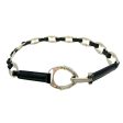 B30943 Black Leather Silver Oval Chunky Chain Belt Hook Closure By Brighton, Size: 36 Online now