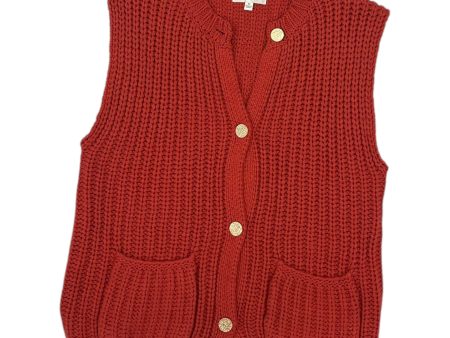 Vest Sweater By Clothes Mentor In Red, Size:M For Sale