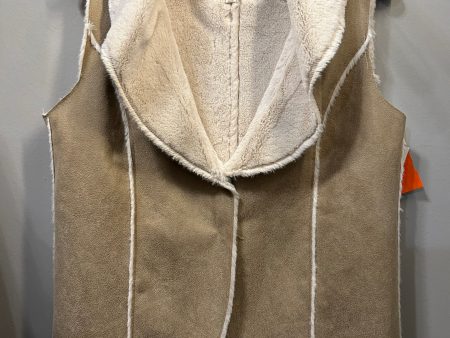 Vest Faux Fur & Sherpa By Olive And Oak In Tan & White, Size: M For Sale