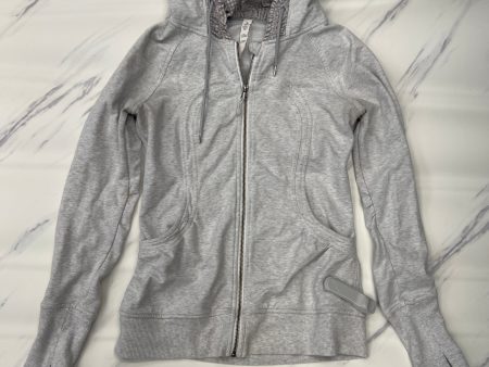 Athletic Jacket By Lululemon In Grey, Size: 6 Hot on Sale