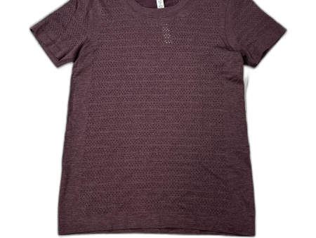 Athletic Top Short Sleeve By Lululemon In Purple, Size: 4 Supply