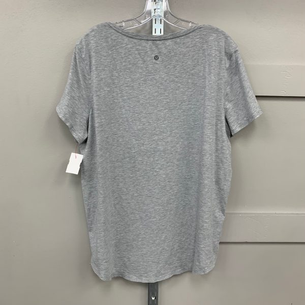 Athletic Top Ss By Lululemon In Grey, Size:Xxl For Discount