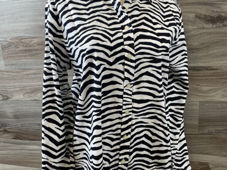 Zebra Print Top Long Sleeve Loft, Size S Online Hot Sale