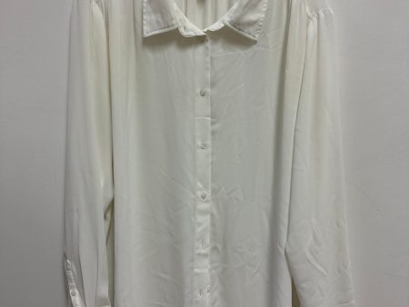 Blouse Long Sleeve By H&m In White, Size: Xl Cheap