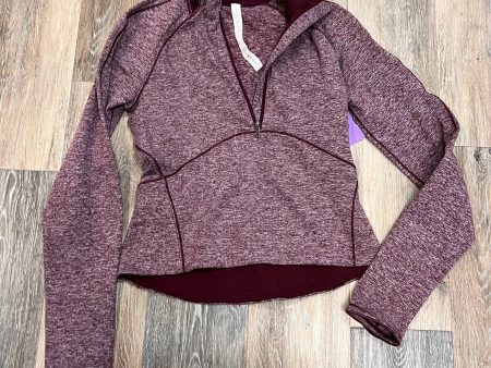 Athletic Top Long Sleeve Collar By Lululemon In Purple, Size: 4 For Sale