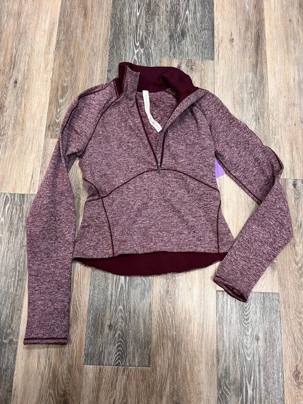 Athletic Top Long Sleeve Collar By Lululemon In Purple, Size: 4 For Sale