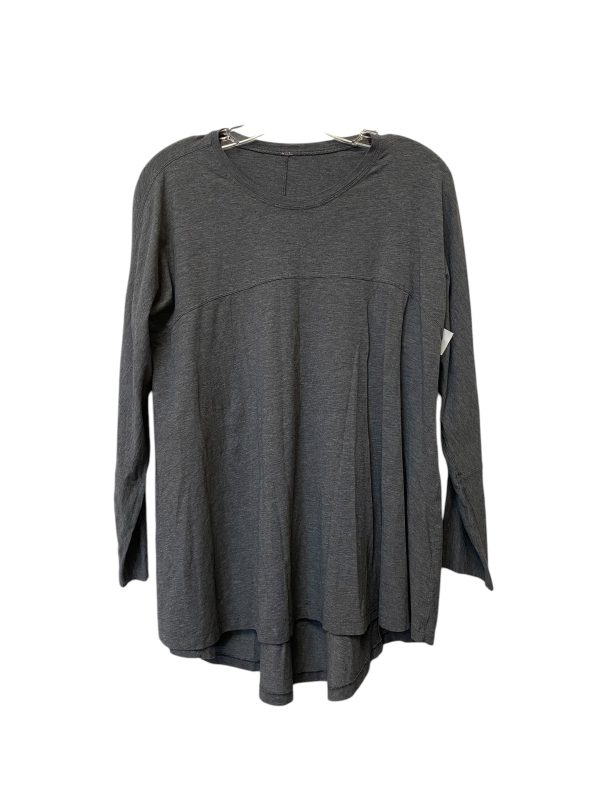 Athletic Top Long Sleeve Crewneck By Lululemon In Grey, Size: L For Sale