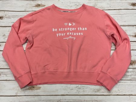 Athletic Sweatshirt Crewneck By Cme In Peach, Size: M For Sale