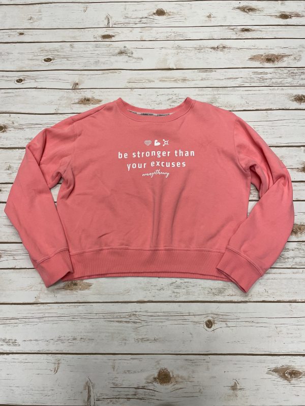 Athletic Sweatshirt Crewneck By Cme In Peach, Size: M For Sale