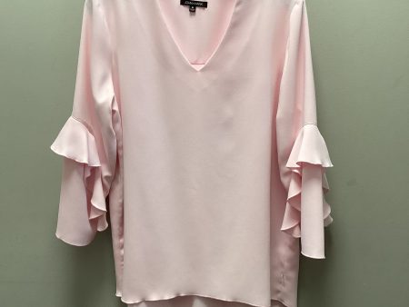 Blouse 3 4 Sleeve By John Mark In Pink, Size: M Cheap