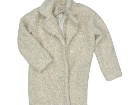 Coat Faux Fur & Sherpa By A New Day In Cream, Size:Xs For Cheap