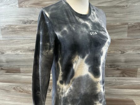 Athletic Top Long Sleeve Crewneck By Zyia In Grey & White, Size: Xs Online now