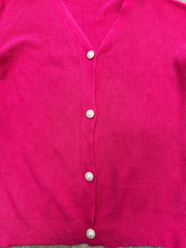 Sweater Cardigan By Clothes Mentor In Pink, Size: L Discount