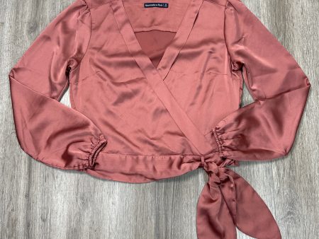 Blouse Long Sleeve By Abercrombie And Fitch In Orange, Size: S For Discount