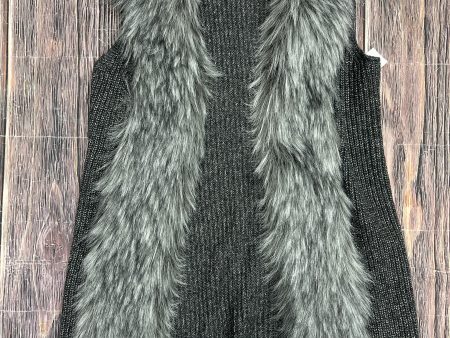 Vest Faux Fur & Sherpa By White House Black Market In Grey, Size: L Hot on Sale