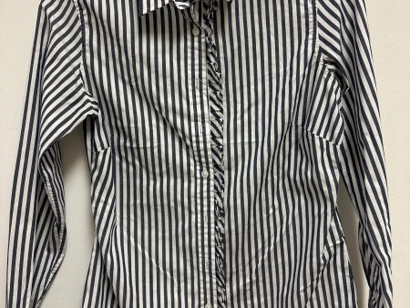 Blouse Long Sleeve By Banana Republic In Striped Pattern, Size: Xs For Cheap