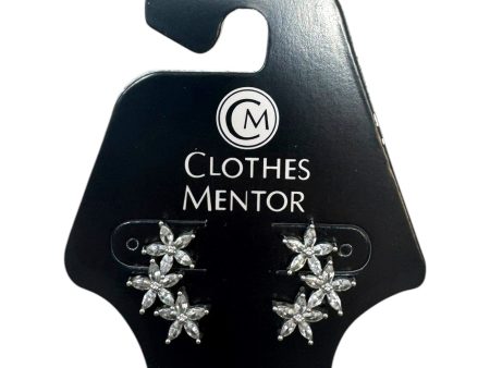 CZ Flower Stud Earrings Unbranded Discount