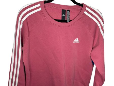 Athletic Sweatshirt Crewneck By Adidas In Pink, Size: L Fashion