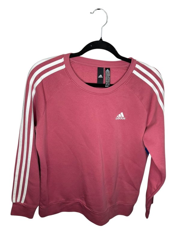 Athletic Sweatshirt Crewneck By Adidas In Pink, Size: L Fashion