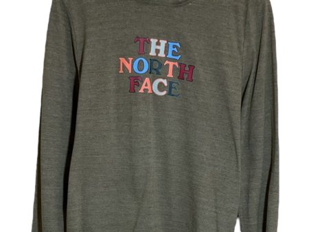 Athletic Top Long Sleeve Collar By The North Face In Green, Size: M Hot on Sale