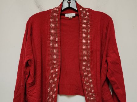 Cardigan By Calvin Klein In Red, Size: L on Sale