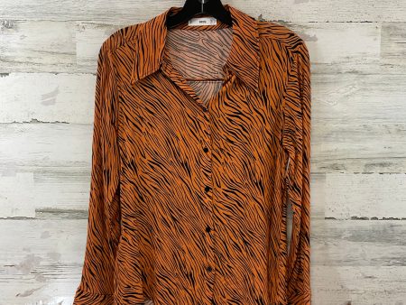 Blouse Long Sleeve By Mng In Orange, Size: S Cheap