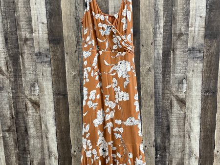 Dress Casual Maxi By Anthropologie In Tan & White, Size: L Online now