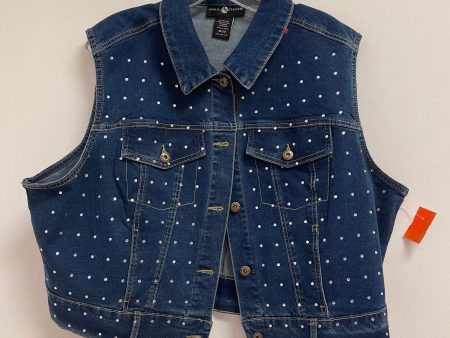 Vest Other By Ashley Stewart In Blue Denim, Size: 2x Sale